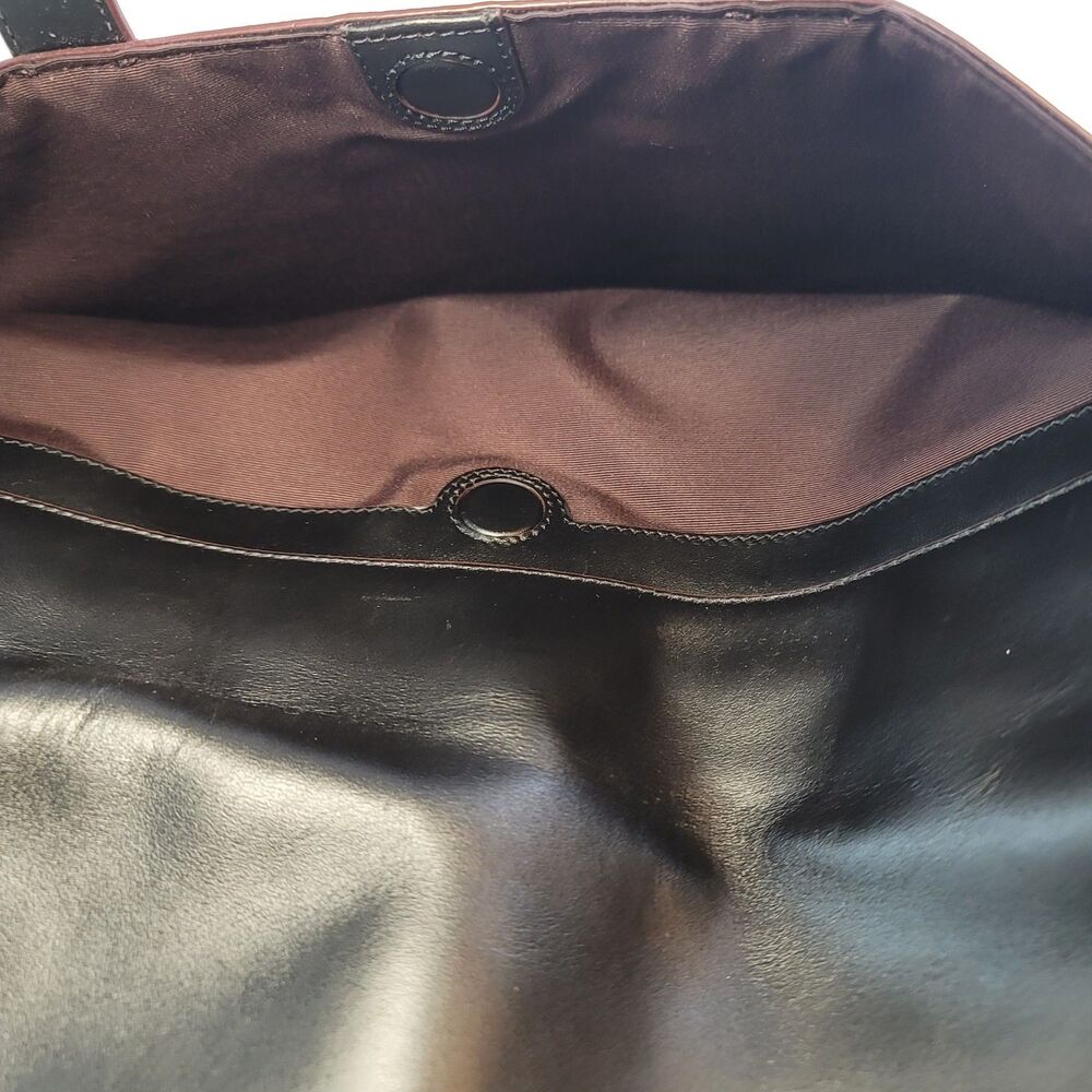 Coach Signature Embossed Coated Leather Briefcase Portfolio Laptop Bag Black - Picture 7 of 10